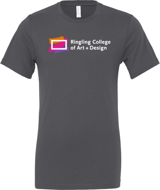 Ringling School Bella + Canvas Asphalt Jersey Cotton T Shirt Ringling College of Art and Design Variation 2 - ONLINE ONLY