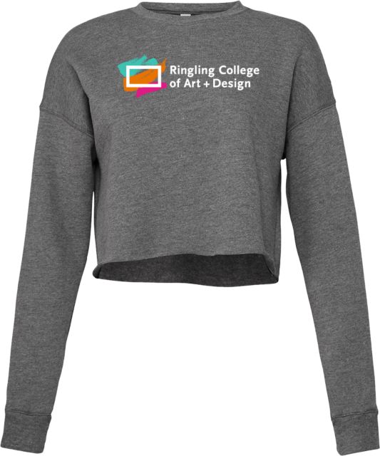 Ringling School Bella + Canvas Womens Deep Cropped Fleece Crew Ringling College of Art and Design Variation 8 - ONLINE ONLY