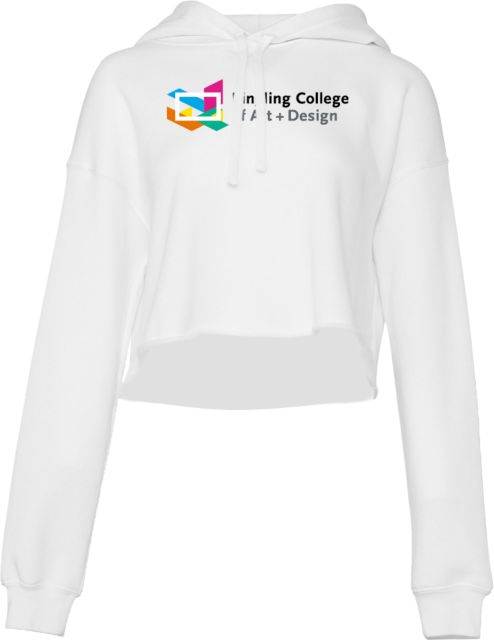 Ringling School Bella + Canvas Womens Cropped Fleece Hood Ringling College of Art and Design Primary Mark - ONLINE ONLY
