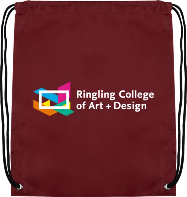 Ringling School Drawstring Backpack Ringling College of Art and Design Primary Mark - ONLINE ONLY