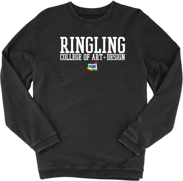 Ringling School Boxercraft Womens Corded Crew Collegiate Ringling College of Art and Design Stacked Design - ONLINE ONLY