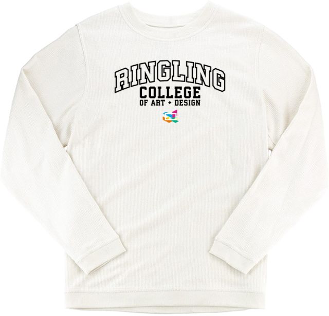 Ringling School Boxercraft Womens Corded Crew Outline Arched Ringling College of Art and Design - ONLINE ONLY