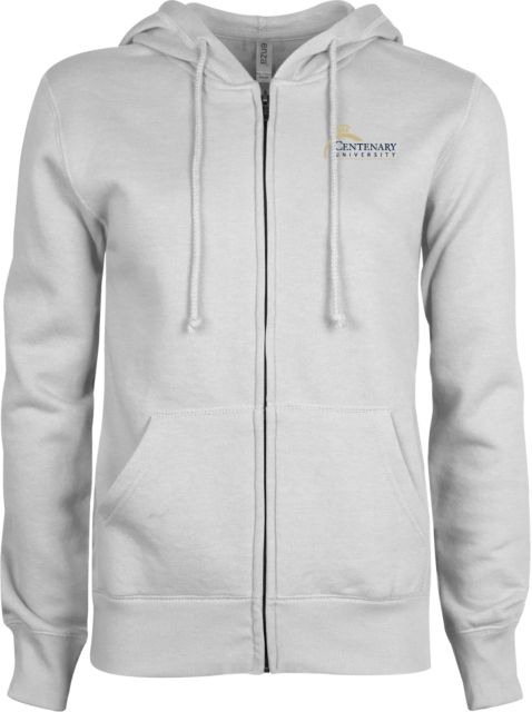 Centenary Univ ENZA Womens Fleece Full Zip Hoodie Centenary University Logo - ONLINE ONLY