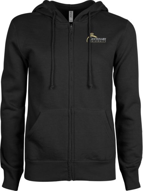 Centenary Univ ENZA Womens Fleece Full Zip Hoodie Centenary University Logo - ONLINE ONLY