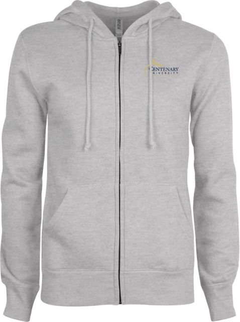 Centenary Univ ENZA Womens Fleece Full Zip Hoodie Centenary University Logo - ONLINE ONLY