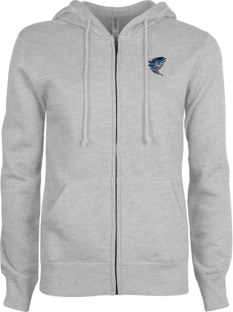 Centenary Univ ENZA Womens Fleece Full Zip Hoodie Cyclone Athletic Logo - ONLINE ONLY