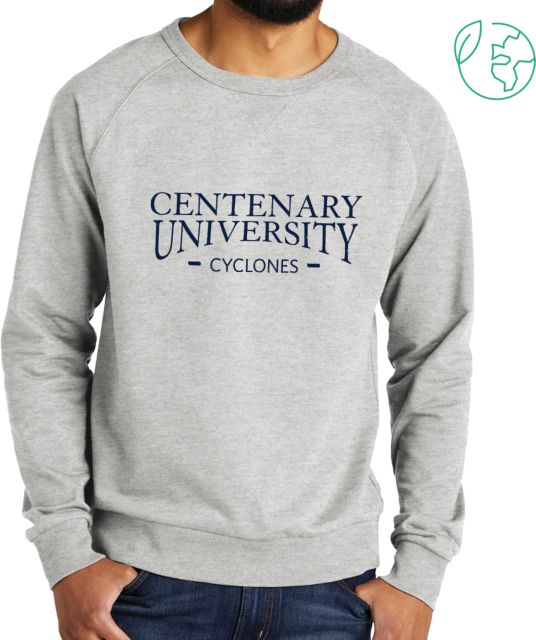 Centenary Univ Allmade Light Organic French Terry Crewneck Sweatshirt Centenary University Cyclones Distressed - ONLINE ONLY