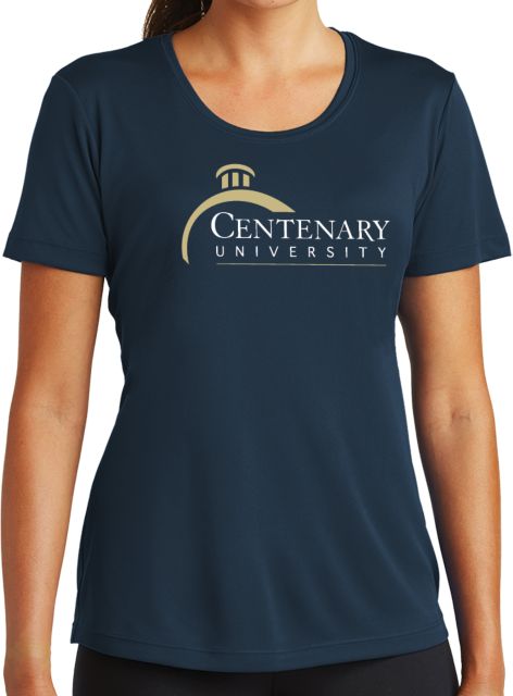 Centenary Univ Womens Performance Short Sleeve Tee Centenary University Logo - ONLINE ONLY