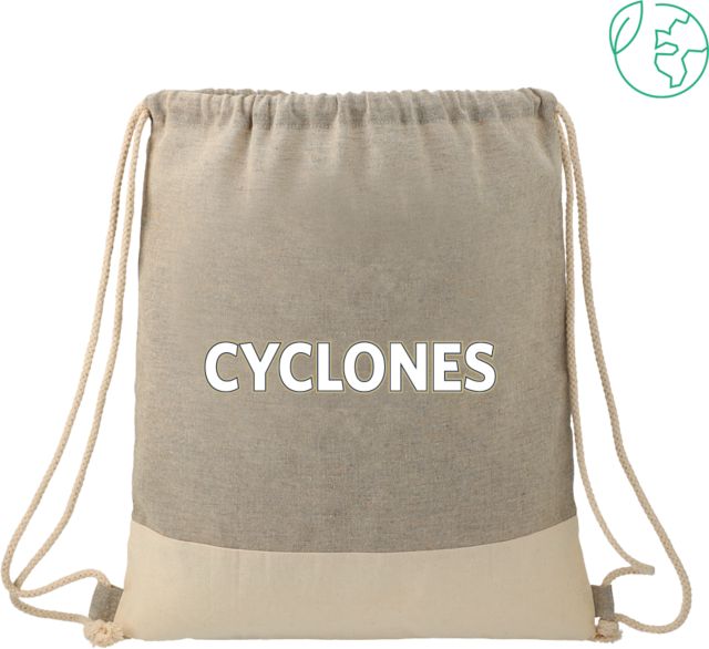 Centenary Univ Split Recycled Cotton Drawstring Bag Cyclones - ONLINE ONLY
