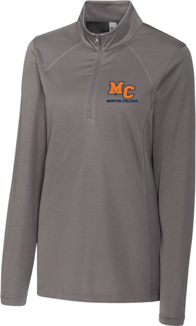 Morton College C&B Womens Titan Clique Ice Pique Half Zip Morton College Primary Mark - ONLINE ONLY