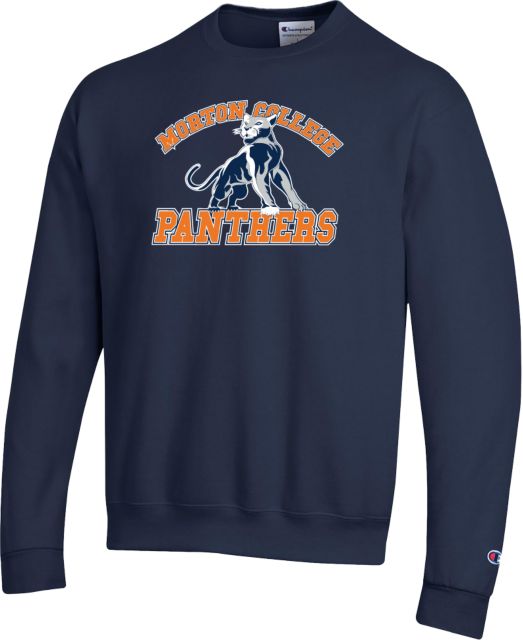 Morton College Champion Fleece Crew Morton College Panthers Wordmark - ONLINE ONLY