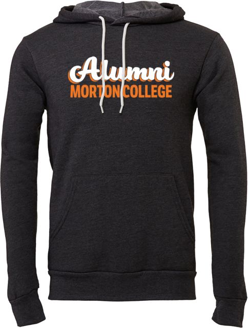 Morton College Bella + Canvas Heather Fleece Hood Morton College Alumni Script Design - ONLINE ONLY