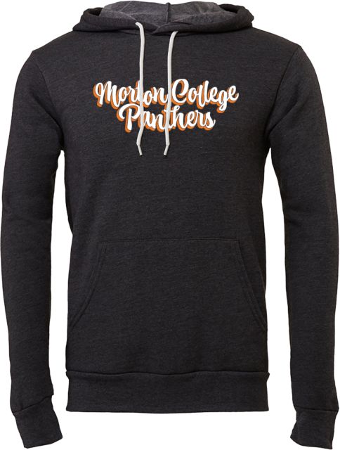Morton College Bella + Canvas Heather Fleece Hood Morton College Panthers Script Design - ONLINE ONLY