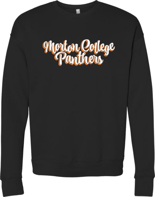 Morton College Bella + Canvas Fleece Crew Morton College Panthers Script Design - ONLINE ONLY