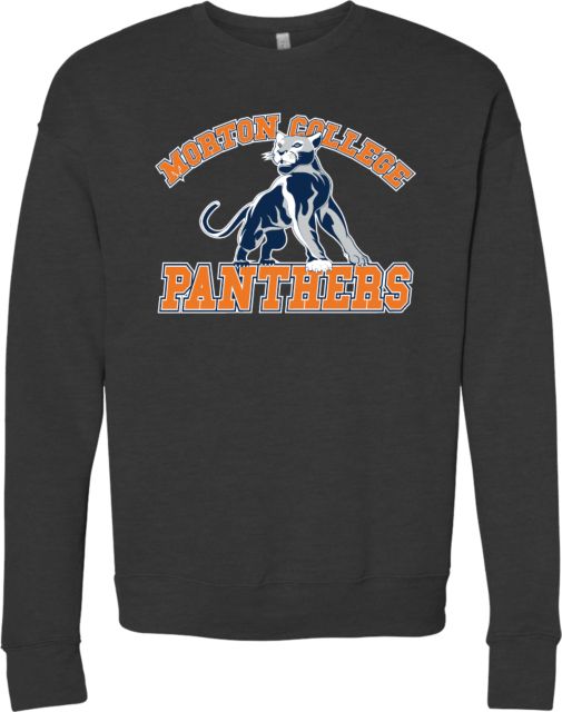 Morton College Bella + Canvas Heather Fleece Crew Morton College Panthers Wordmark - ONLINE ONLY