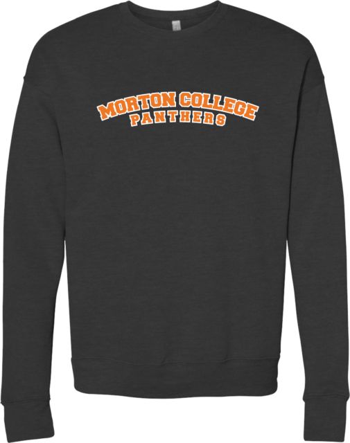 Morton College Bella + Canvas Heather Fleece Crew Morton College Panthers Arched Design - ONLINE ONLY