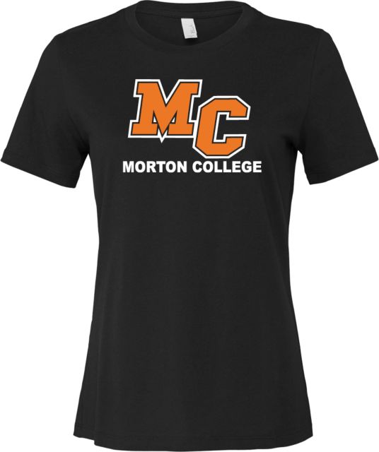 Morton College Bella + Canvas Womens Relaxed Cotton T Shirt Morton College Primary Mark - ONLINE ONLY