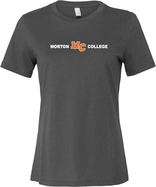 Morton College Bella + Canvas Womens Asphalt Relaxed Cotton T Shirt Morton College Flat Mark - ONLINE ONLY