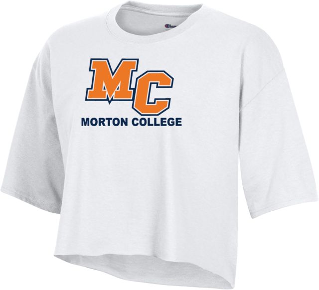 Morton College Champion Womens Crop Tee Morton College Primary Mark - ONLINE ONLY