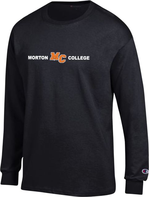 Morton College Champion Long Sleeve T Shirt Morton College Flat Mark - ONLINE ONLY