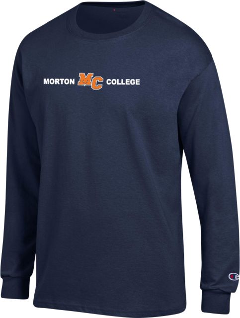 Morton College Champion Long Sleeve T Shirt Morton College Flat Mark - ONLINE ONLY