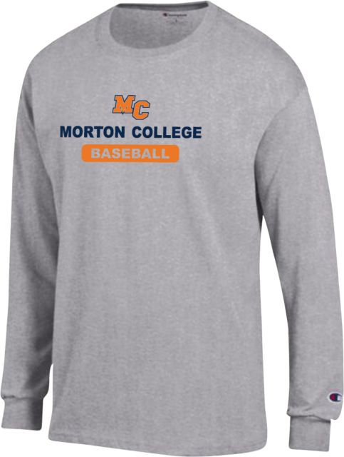 Morton College Champion Long Sleeve T Shirt Morton College Baseball - ONLINE ONLY