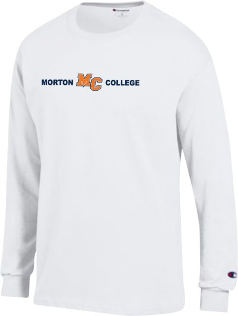 Morton College Champion Long Sleeve T Shirt Morton College Flat Mark - ONLINE ONLY
