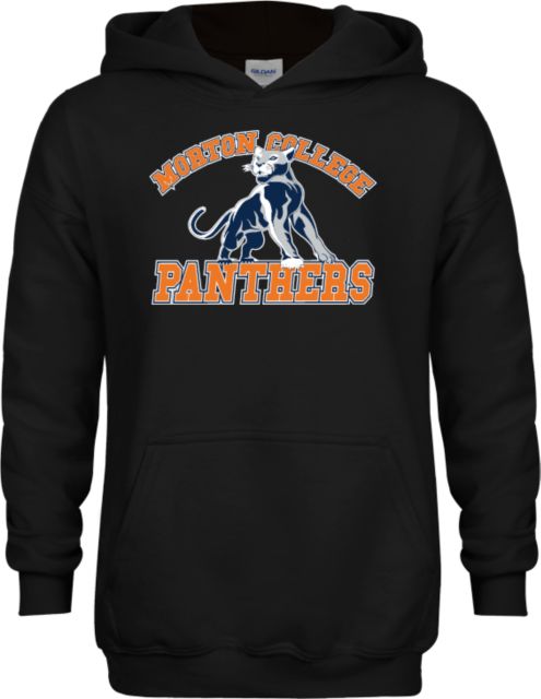 Morton College Youth Fleece Hoodie Morton College Panthers Wordmark - ONLINE ONLY