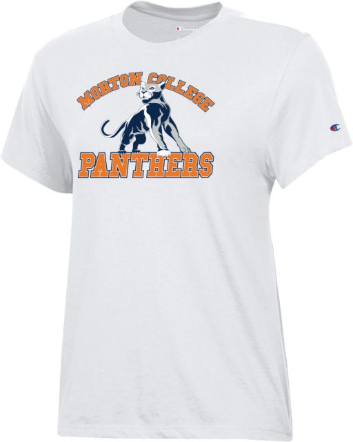 Morton College Champion Womens  Core Short Sleeve Tee Morton College Panthers Wordmark - ONLINE ONLY