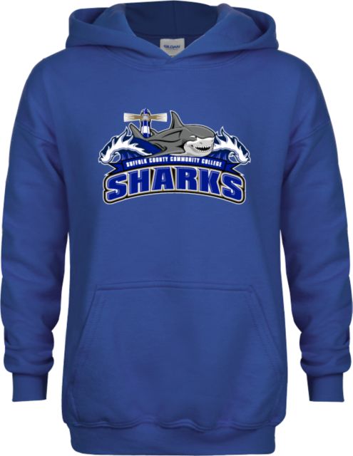 Suffolk Youth Fleece Hoodie Sharks Primary Logo - ONLINE ONLY