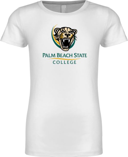 Palm Beach State Next Level Girls Fashion Fit T Shirt Palm Beach State Panther Logo - ONLINE ONLY
