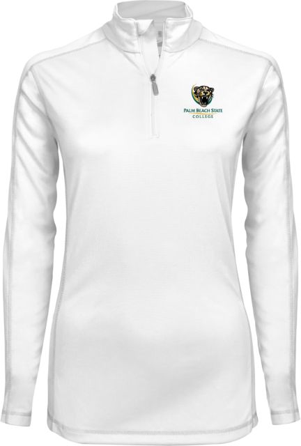 Palm Beach State Ladies Syntrel Interlock 1/4 Zip Palm Beach State Panther Logo - ONLINE ONLY