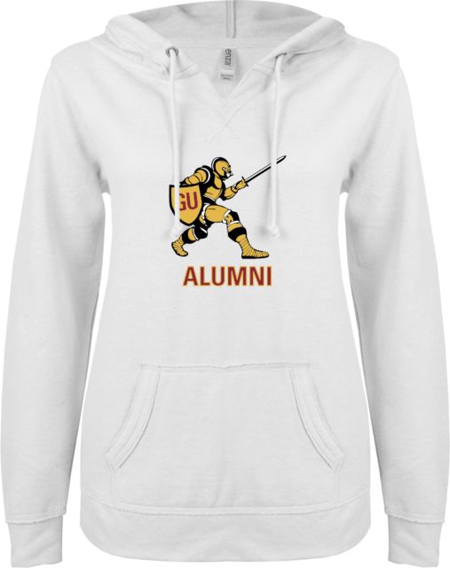 Gannon ENZA Ladies V Notch Raw Edge Fleece Hoodie Alumni - ONLINE ONLY