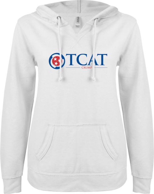 TCAT Crumps ENZA Ladies V Notch Raw Edge Fleece Hoodie TCAT Abbreviated - ONLINE ONLY