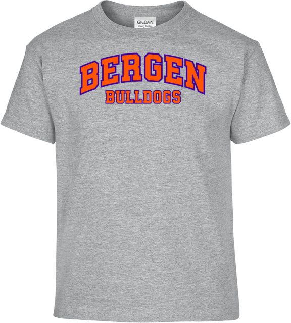 Bergen CC Youth T Shirt Arched Bergen Bulldogs - ONLINE ONLY