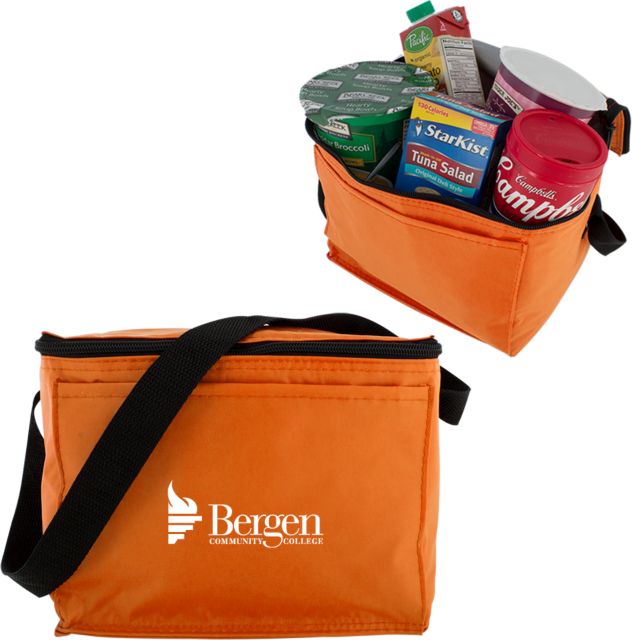 Bergen CC Six Pack Cooler Bergen Community College Wordmark - ONLINE ONLY