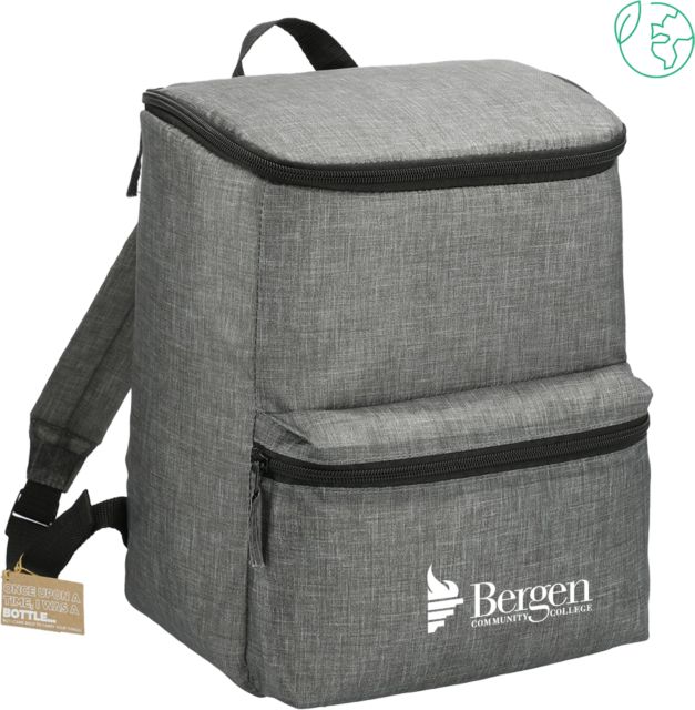 Bergen CC Excursion Recycled 20 Can Backpack Cooler Bergen Community College Wordmark - ONLINE ONLY