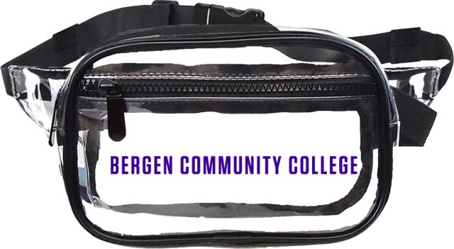 Bergen CC Clear Fanny Pack Bergen Community College Flat - ONLINE ONLY