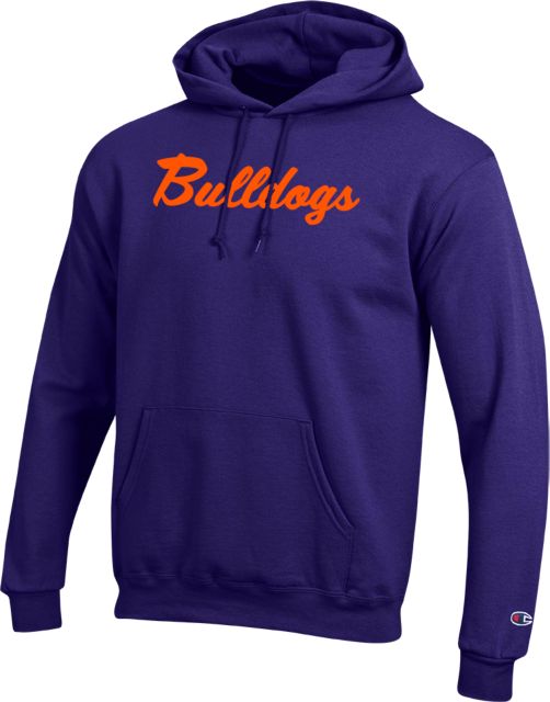 Bergen CC Champion Fleece Hoodie Script Bulldogs - ONLINE ONLY