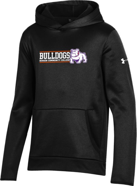 Bergen CC Under Armour Youth Fleece Hoodie Bergen Community College Secondary Mark - ONLINE ONLY