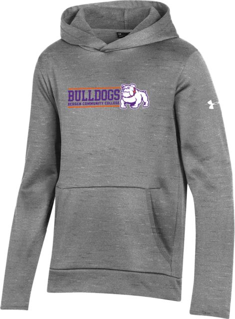 Bergen CC Under Armour Youth Fleece Hoodie Bergen Community College Secondary Mark - ONLINE ONLY