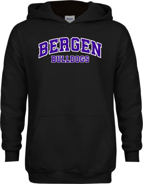 Bergen CC Youth Fleece Hoodie Arched Bergen Bulldogs - ONLINE ONLY