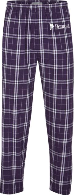 Bergen CC Boxercraft Heritage Unisex Flannel Pajama Pant Bergen Community College Wordmark - ONLINE ONLY