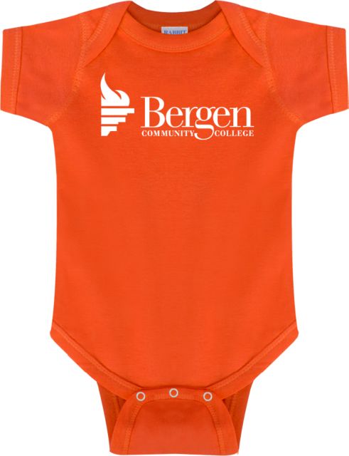 Bergen CC Infant Bodysuit Bergen Community College Wordmark - ONLINE ONLY