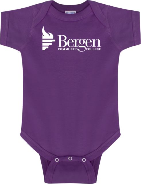 Bergen CC Infant Bodysuit Bergen Community College Wordmark - ONLINE ONLY