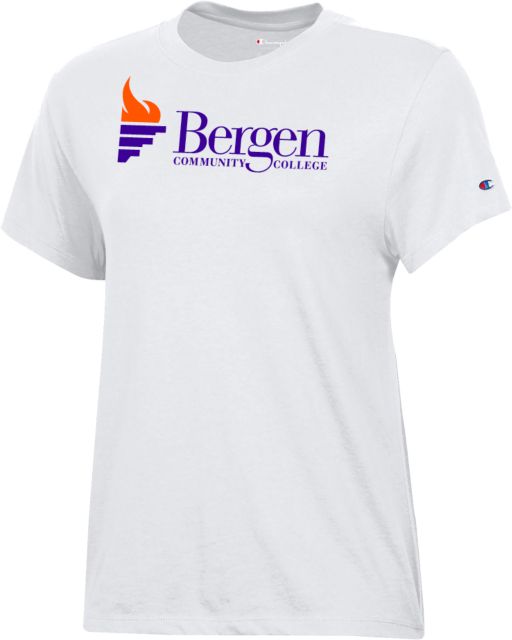 Bergen CC Champion Womens  Core Short Sleeve Tee Bergen Community College Wordmark - ONLINE ONLY