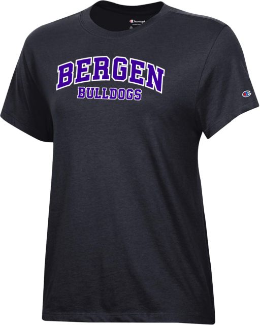 Bergen CC Champion Womens Core Short Sleeve Tee Arched Bergen Bulldogs - ONLINE ONLY