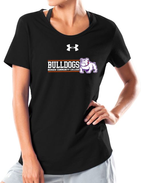 Bergen CC Under Armour Womens Charged Cotton Tee UA - Bergen Community College Secondary Mark - ONLINE ONLY