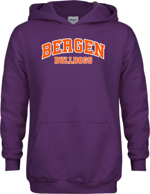 Bergen CC Youth Fleece Hoodie Arched Bergen Bulldogs - ONLINE ONLY
