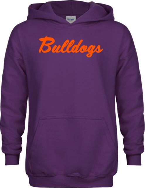 Bergen CC Youth Fleece Hoodie Script Bulldogs - ONLINE ONLY